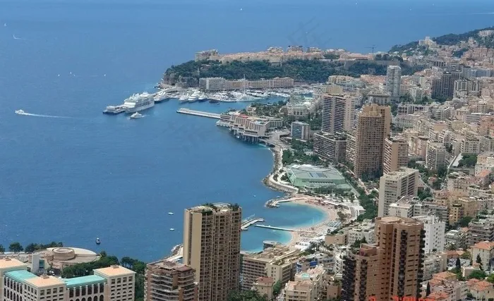 摩纳哥 美丽的城市海岸图片