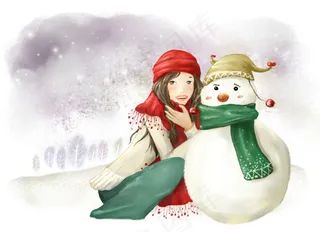 女孩和雪人