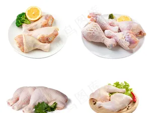 鸡肉生鸡腿png菜品佳肴农家菜免抠...