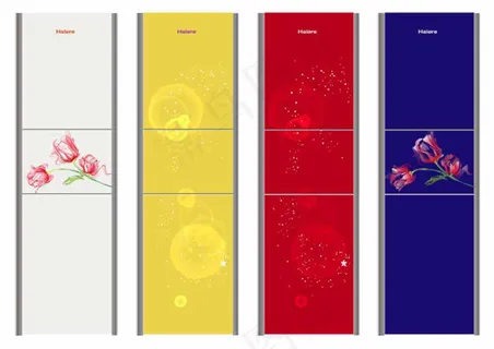 haier冰箱面板时尚图案