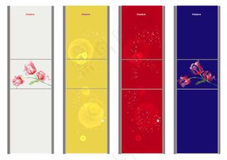 haier冰箱面板时尚图案