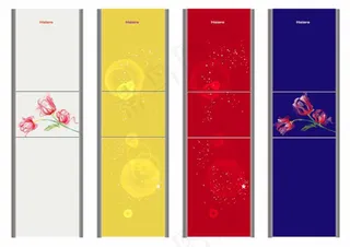 haier冰箱面板时尚图案