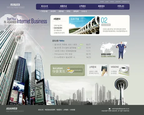 简洁的分层网页模板psd模版下载