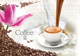 鲜花咖啡PSD分层素材