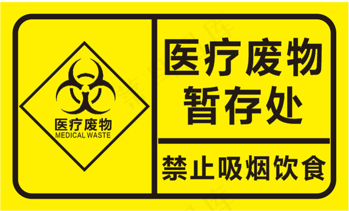医疗废物暂存处cdr矢量模版下载