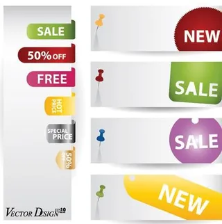 商务风格销售标签矢量素材二