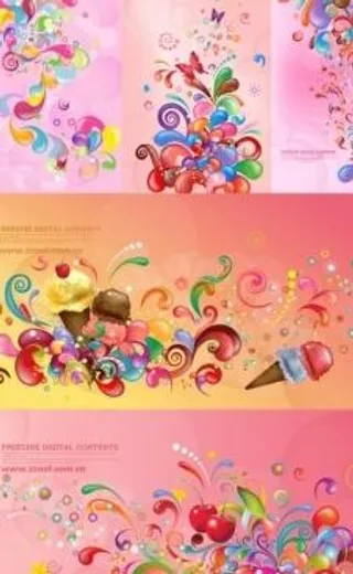 丰富多彩的病例系列粉红色的5P矢量...