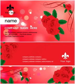 唯美玫瑰名片