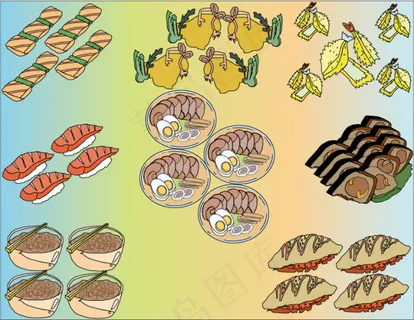 矢量日本料理