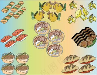 矢量日本料理