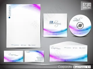 简约名片卡片VI设计矢量素材