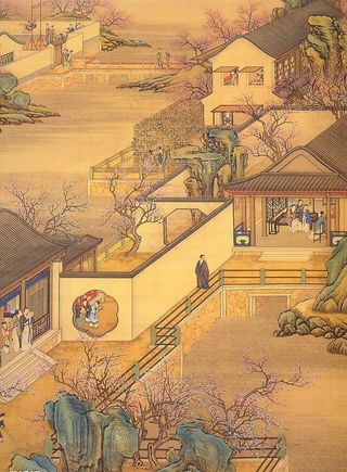 古代人物风景画图片