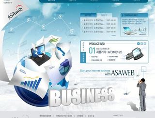 商业金融设计网页模板