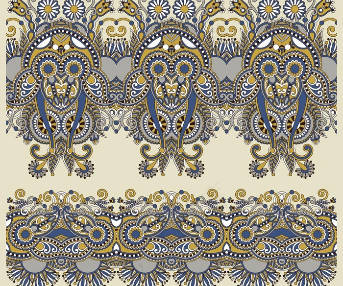 欧式手绘花纹图片