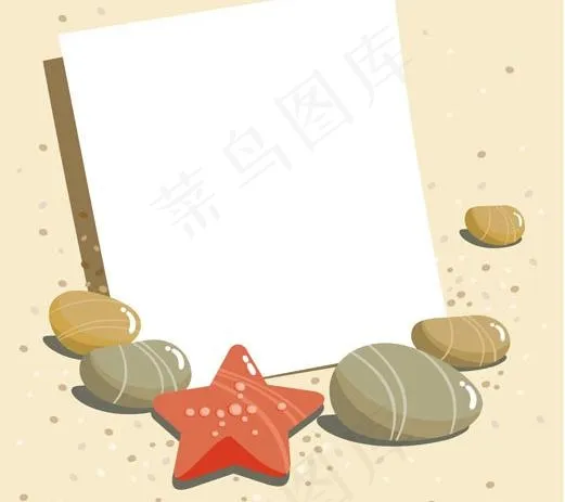 可爱海星边框背景图片eps,ai矢量模版下载