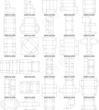 长条状正立方包装盒结构图