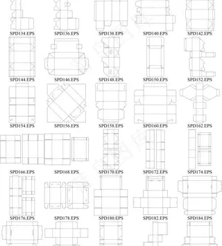 长条状正立方包装盒结构图