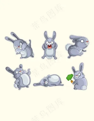 卡通动物兔子