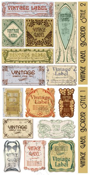  欧式典雅标签——矢量素...