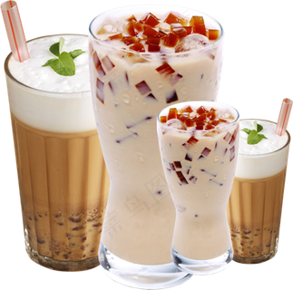 夏季冰镇啤酒饮料果汁免扣透明素材