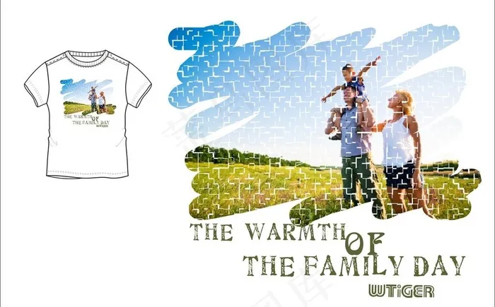 亲子T恤cdr矢量模版下载