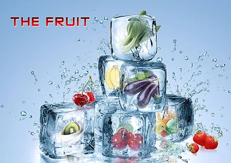 创意结晶冰块图片