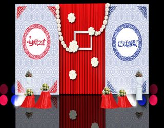 婚礼拍照背景设计源文件