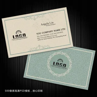 服装名片美容名片