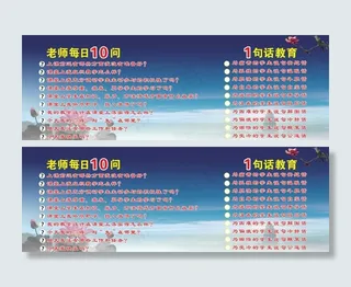 学校会议室十问展板图片