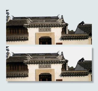 古建筑黑色屋檐图案