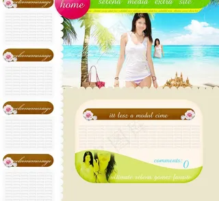 沙滩美女模板图片