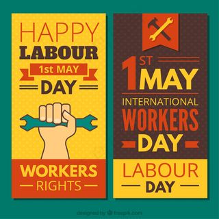 设置劳动节的横幅