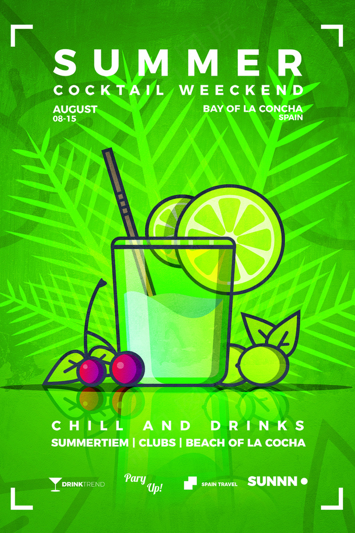 2017年夏日清凉国外创意宣传海报