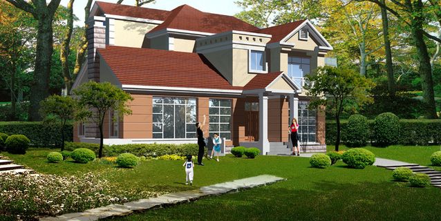 别墅环境效果图图片