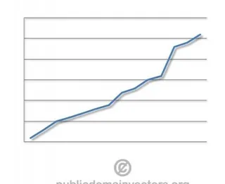 增长趋势图矢量