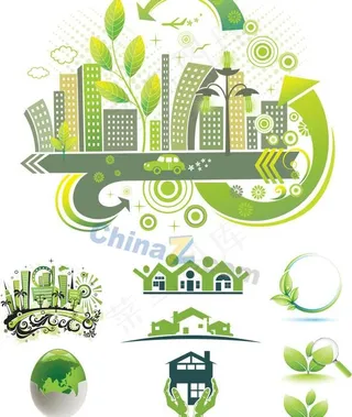 绿色创意矢量素材图