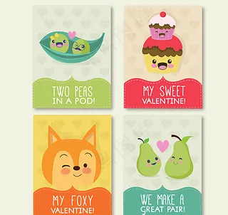 可爱情人节卡片图片