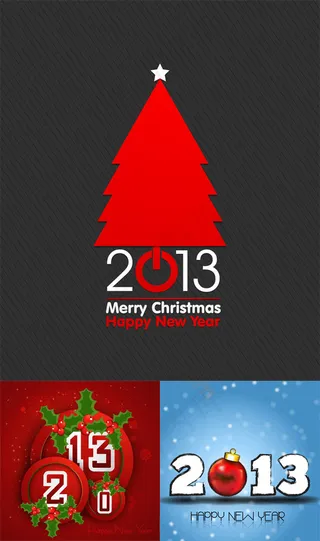 2013新年背景矢量素材