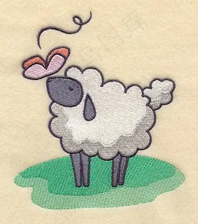 位图 绣花 动物 羊 昆虫 免费素...