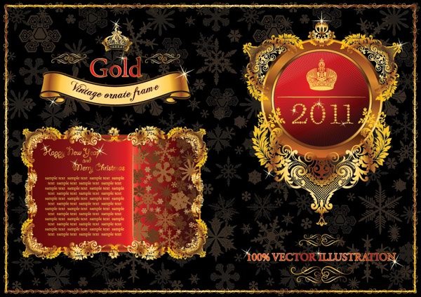 2011圣诞节装饰设计矢量素材