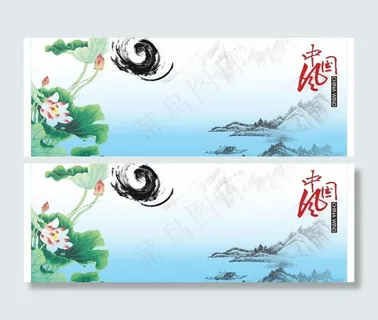 荷花矢量图图片