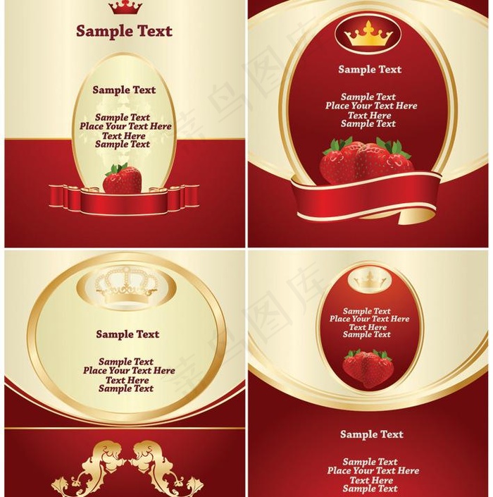 欧式label矢量素材图片