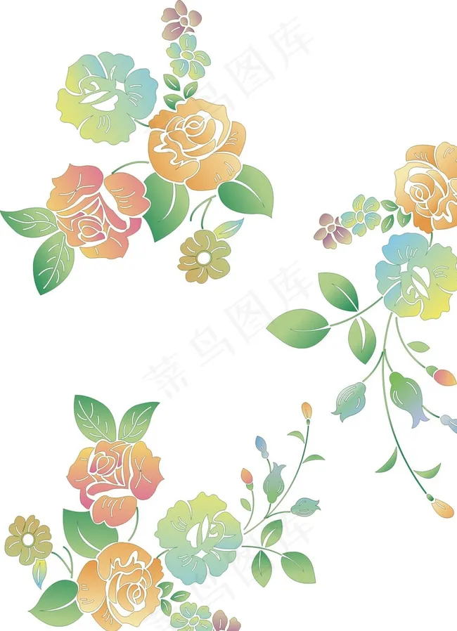 鲜花 插画图片cdr矢量模版下载