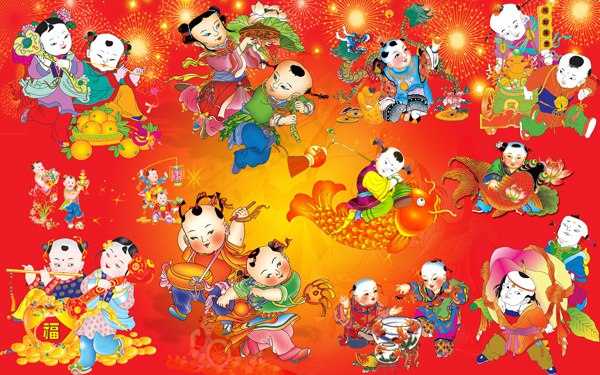 新春金童玉女PSD素材大全