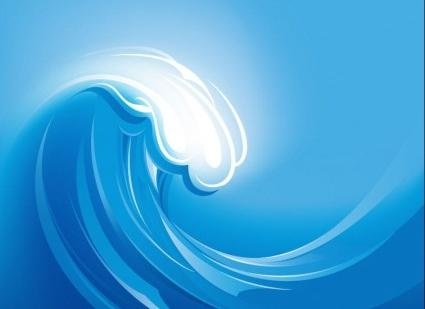 海波矢量插画