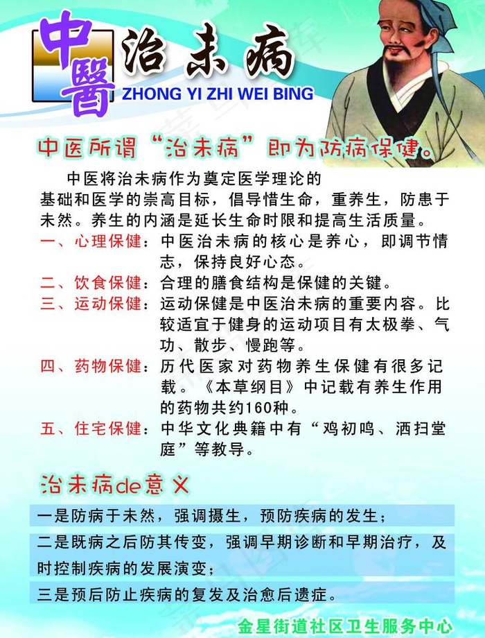 中医治未病图片psd模版下载