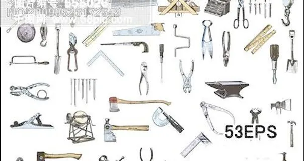 古典艺术剪贴画矢量素材-工具五金 古典艺术剪贴画矢量素材-工具五金