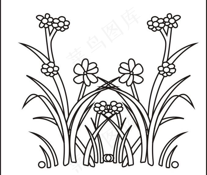 雕刻花 白描 花边底纹图片