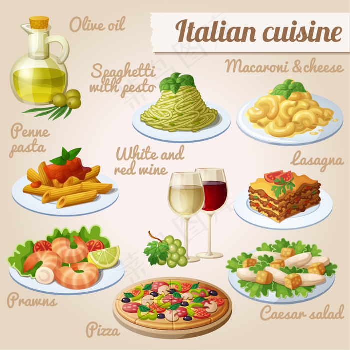 意大利美食素材免费下载
