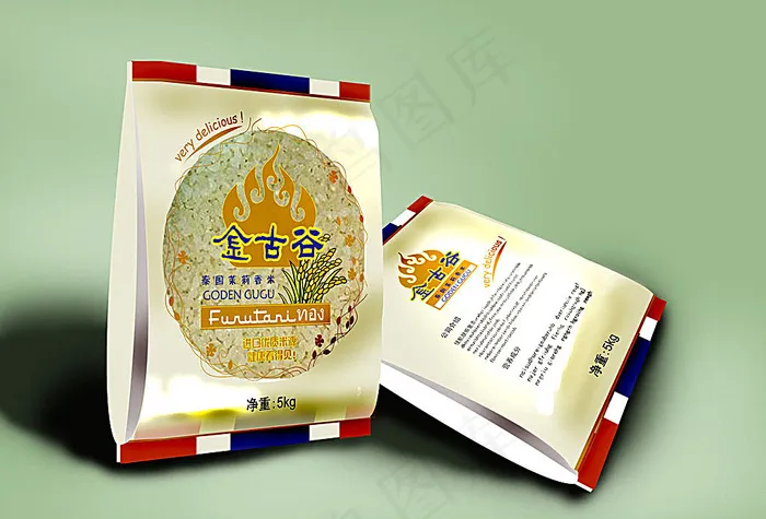 大米包装设计ai矢量模版下载